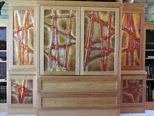 Copper Oxide Door Panels/Entertainment Center